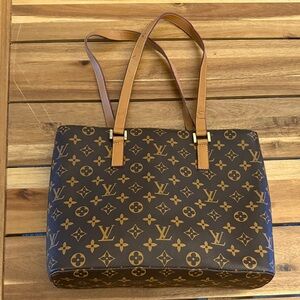 Brown Monogram Tote Bag